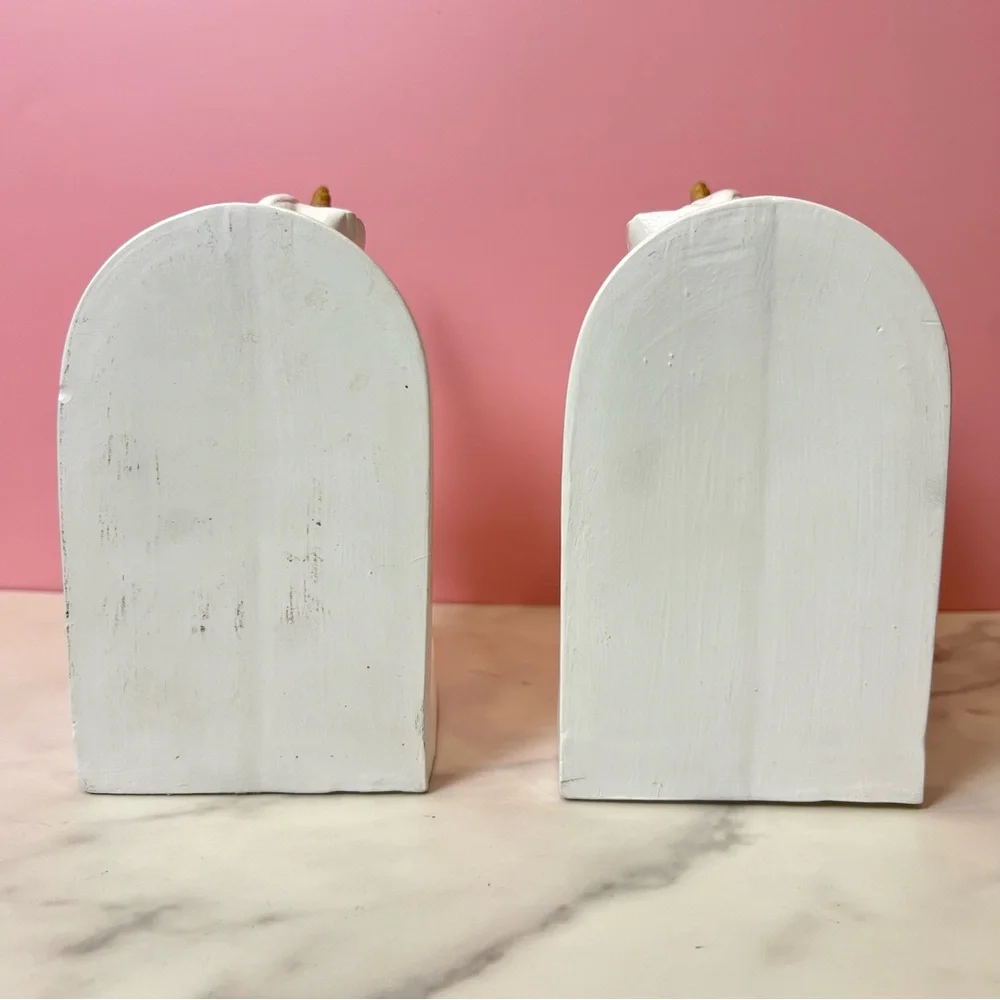 Vintage Ceramic Bookends Unicorn Design Retro Whimsical Mid-Century Home Decor - Picture 7 of 7